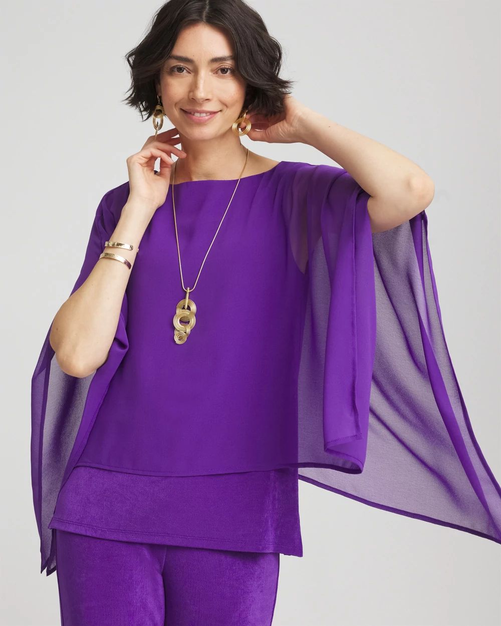 Travelers™ Chiffon Layered Top | Chico's